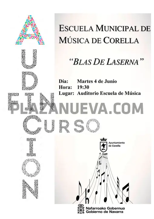 Audici&oacute;n fin de curso 2019 de la Escuela municipal de m&uacute;sica de Corella 'Blas de Laserna'