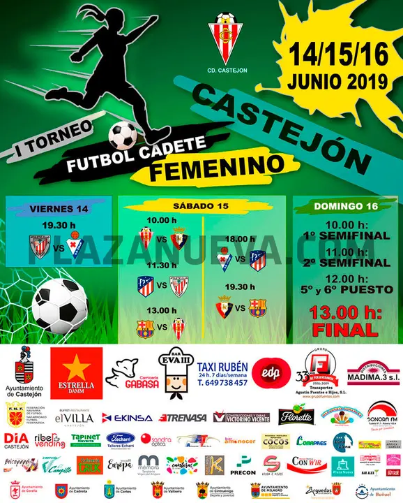 I Torneo de f&uacute;tbol cadete femenino 2019 en Castej&oacute;n