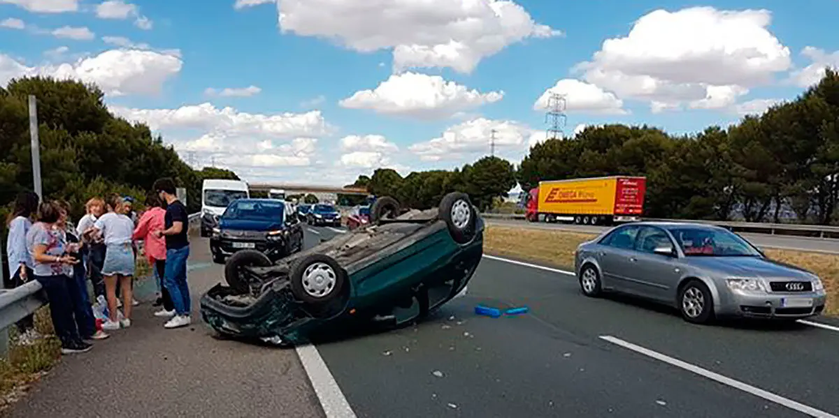 Accidente en la AP-15