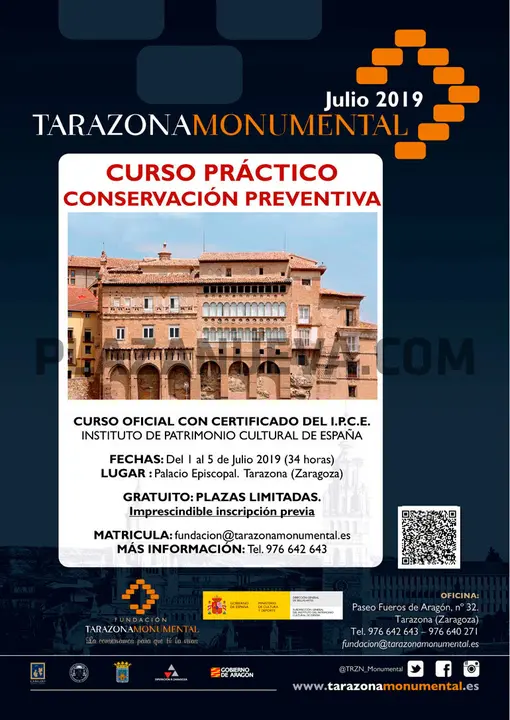 Curso pr&aacute;ctico en Tarazona de conservaci&oacute;n preventiva