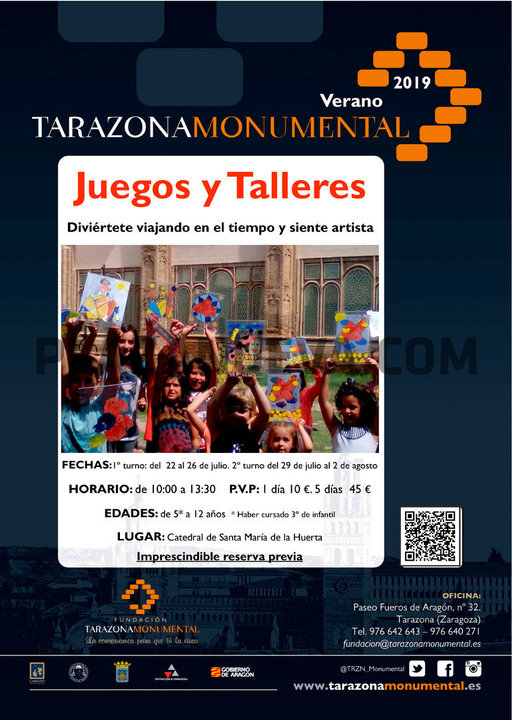 Juegos y talleres en Tarazona ‘Diviértete viajando en el tiempo y siéntete artista’