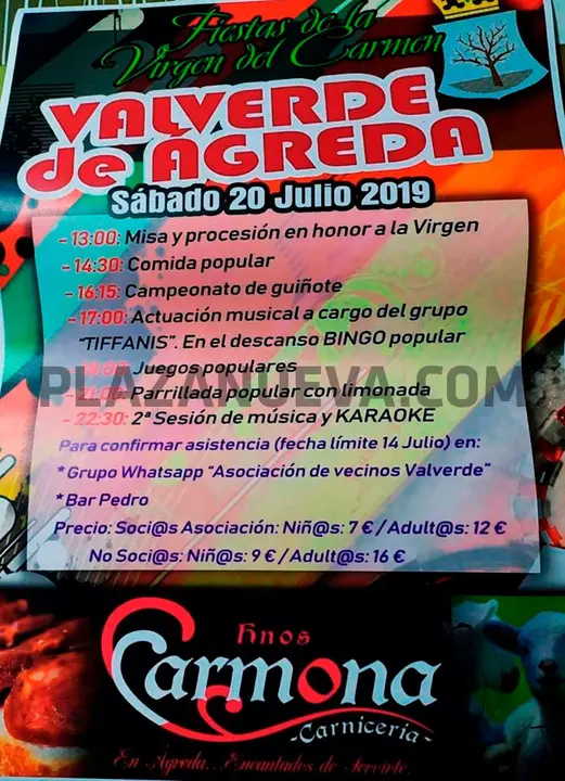 Festividad de la Virgen del Carmen 2019 en Valverde de &Aacute;greda