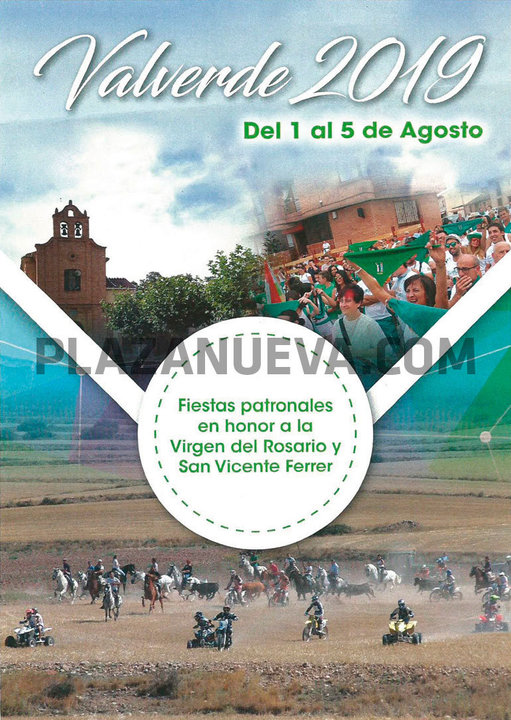 Fiestas patronales de Valverde 2019 en honor a la Virgen del Rosario y San Vicente Ferrer