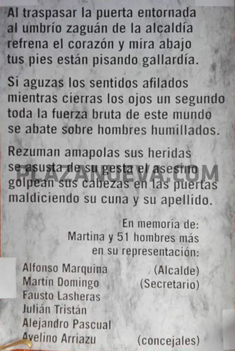 Acto de Memoria en Bu&ntilde;uel en recuerdo de los j&oacute;venes asesinados en 1936