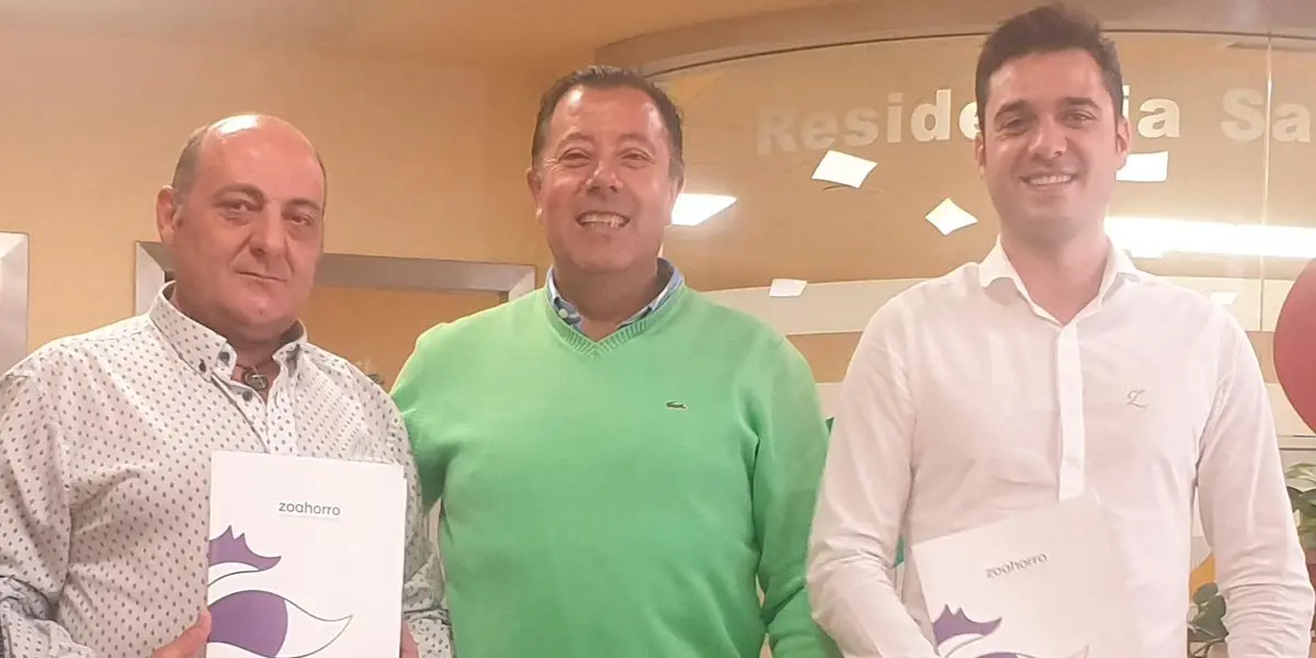 Eduardo Mateo, director de la residencia, Javier Jim&eacute;nez, asesor comercial y Javier Trincado, CEO Zoahorro