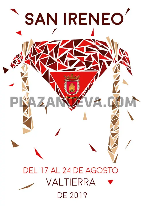 Cartel La Voz del Pueblo de Adri&aacute;n Gonz&aacute;lez D&iacute;az de las Fiestas patronales en honor a San Ireneo 2019 en Valtierra