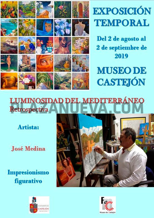 Exposición temporal en Castejón de pintura retrospectiva ‘Luminosidad del Mediterráneo’ de José Medina