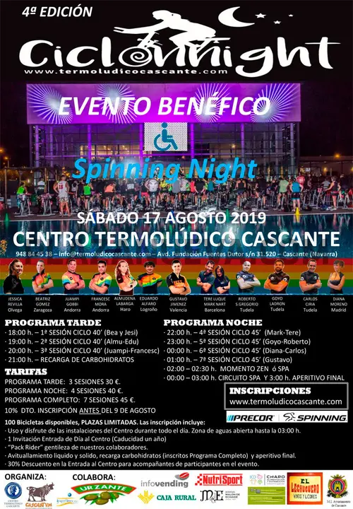 IV Ciclonnight en Centro Termol&uacute;dico de Cascante
