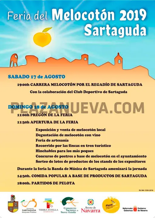 Feria del melocot&oacute;n 2019 en Sartaguda