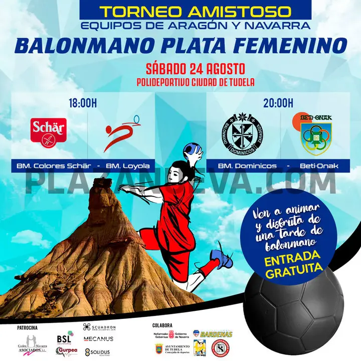 Cartel Balonmano femenino en Tudela