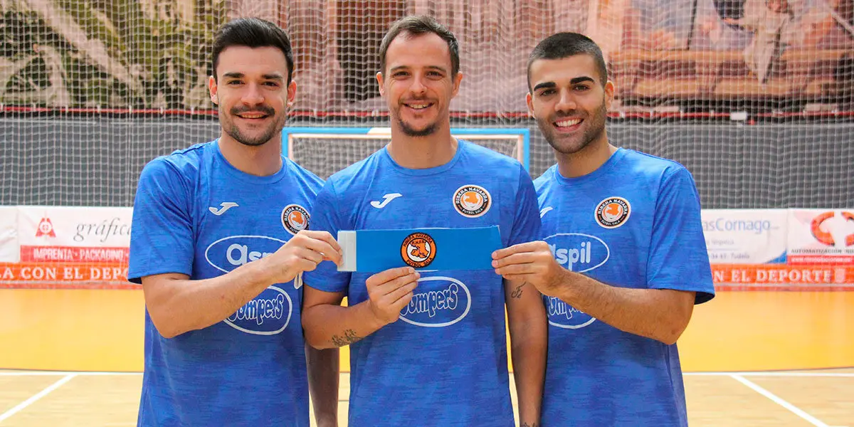 David García, Ferran Plana y David Pazos Capitanes del Ribera Navarra