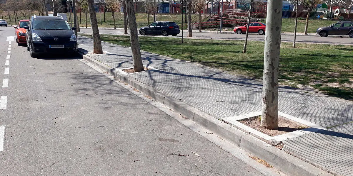 Arreglos de alcorques y aceras en Tudela