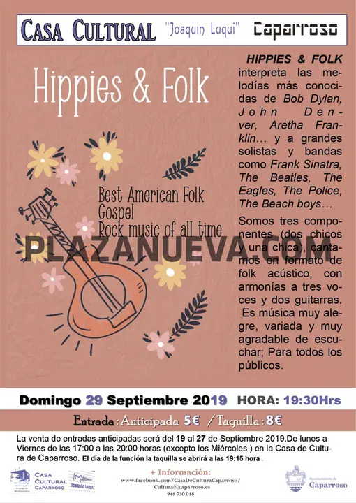 Concierto en Caparroso de &lsquo;Hippies & Folk&rsquo;