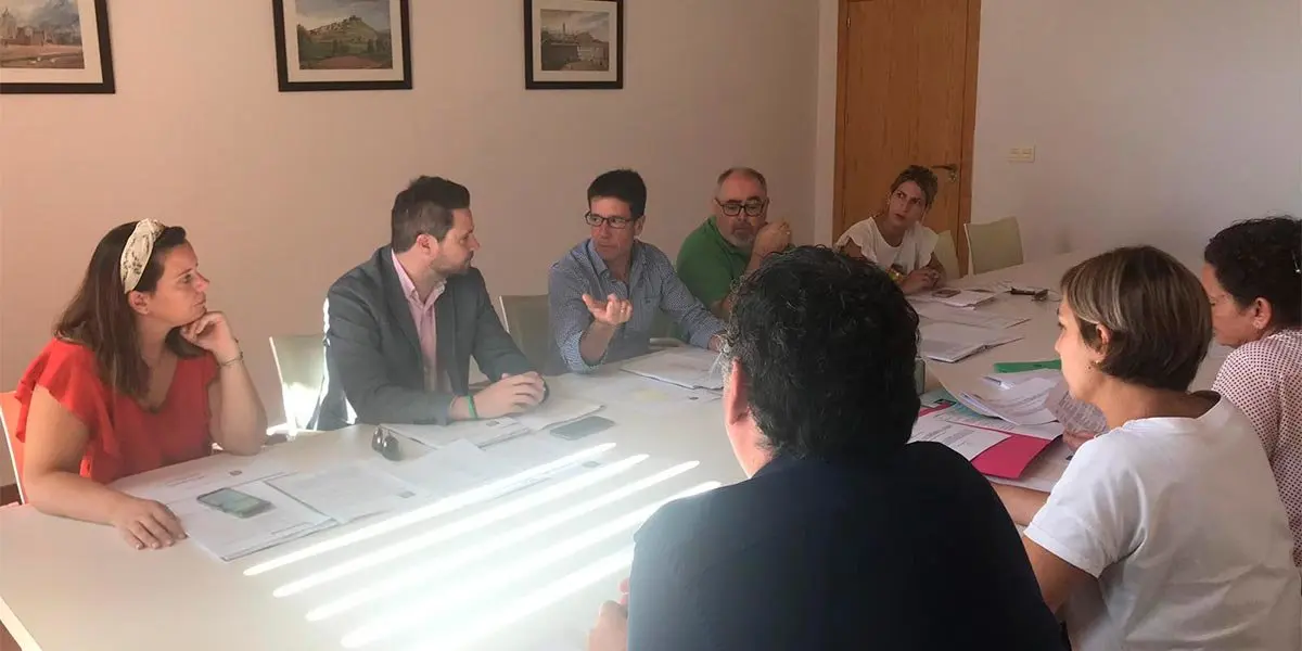 Momento de la asamblea en la sede de la Comarca de Tarazona y el Moncayo
