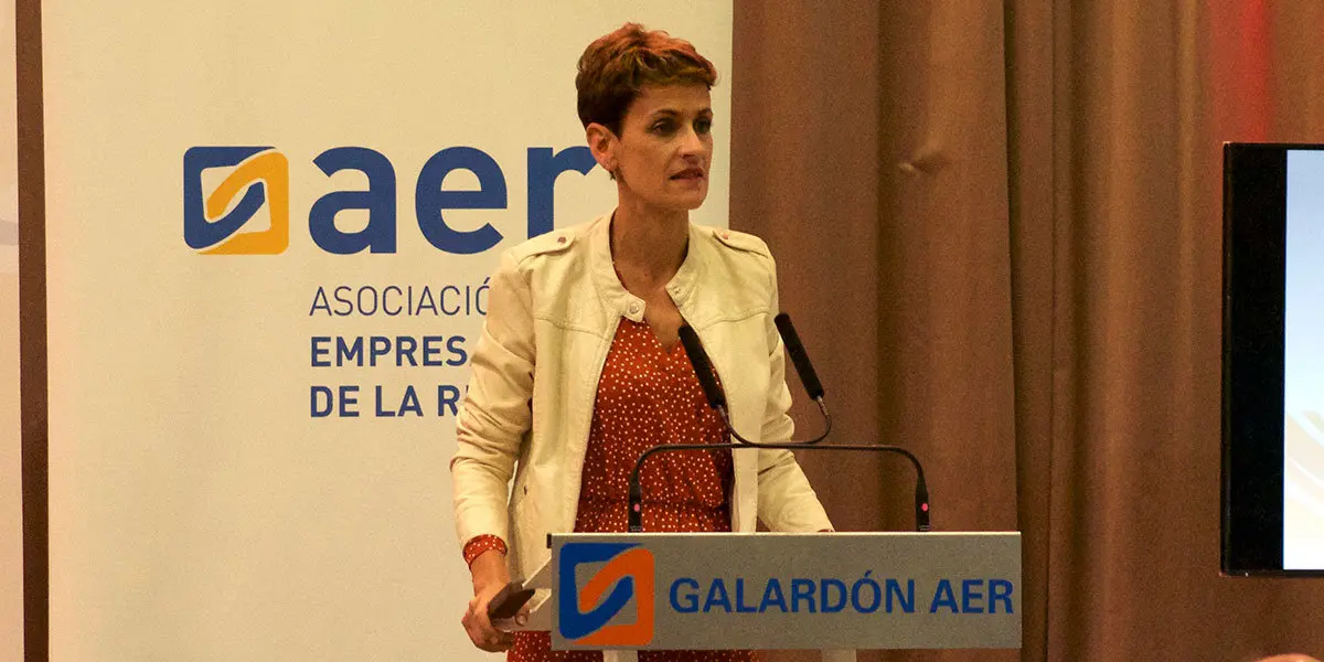 María Chivite Navascués durante su discurso
