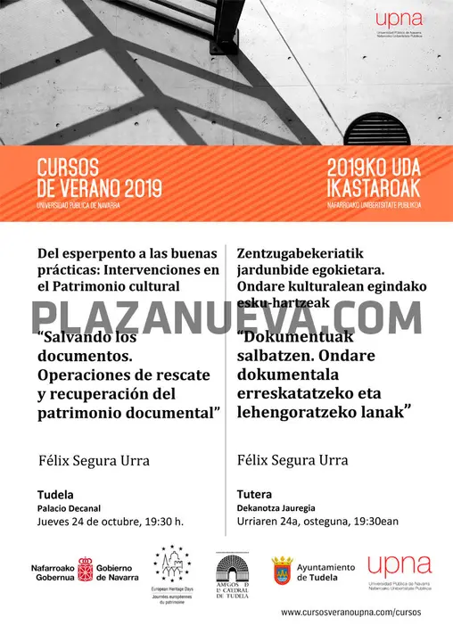 Conferencia &lsquo;Salvando los documentos. Operaciones de rescate y recuperación del patrimonio documental&rsquo; en Tudela