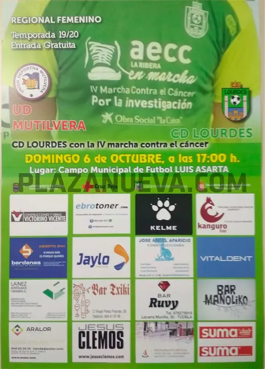 CD Lourdes con la IV marcha contra el cáncer 