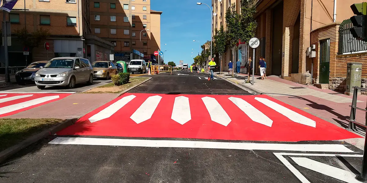 Obras en la Avenida del Barrio (Tudela)