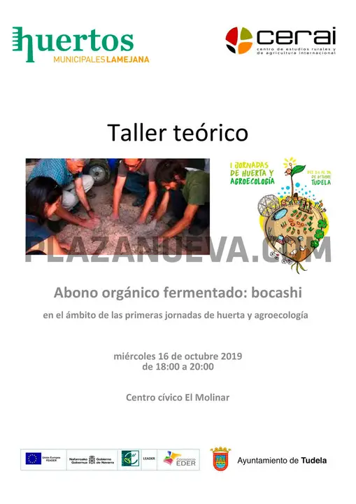 Taller te&oacute;rico en Tudela &lsquo;Abono org&aacute;nico fermentado bocashi&rsquo;