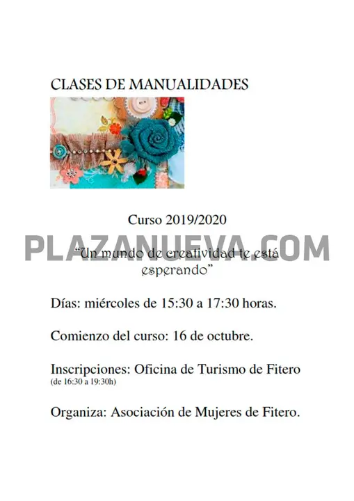 Curso de manualidades 2019:2020 en Fitero