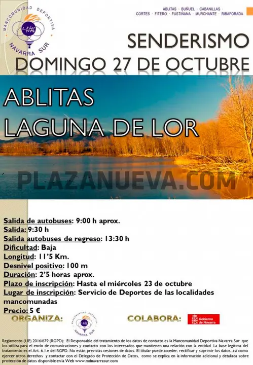 Senderismo a la Laguna de Lor en Ablitas