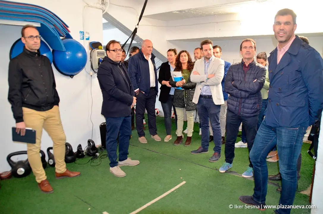 Este es el gimnasio del que dispone el CD Tudelano