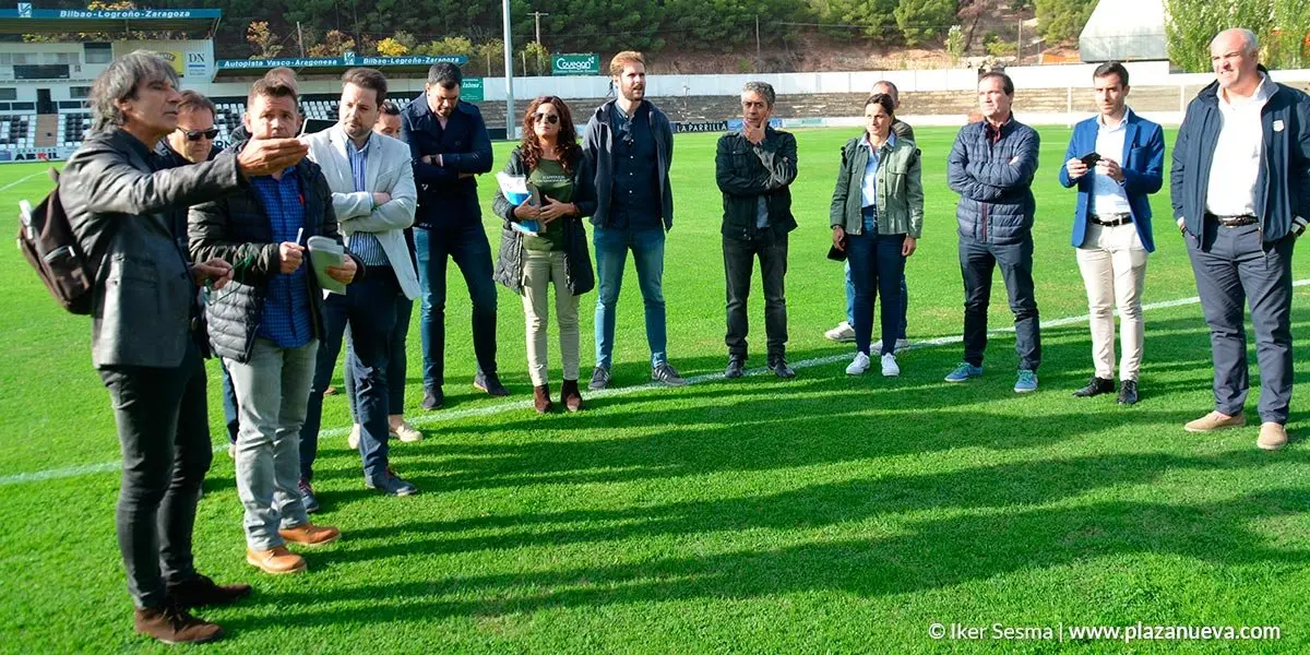 Visita de la Comisi&oacute;n de Deporte del Parlamento de Navarra al Ciudad de Tudela