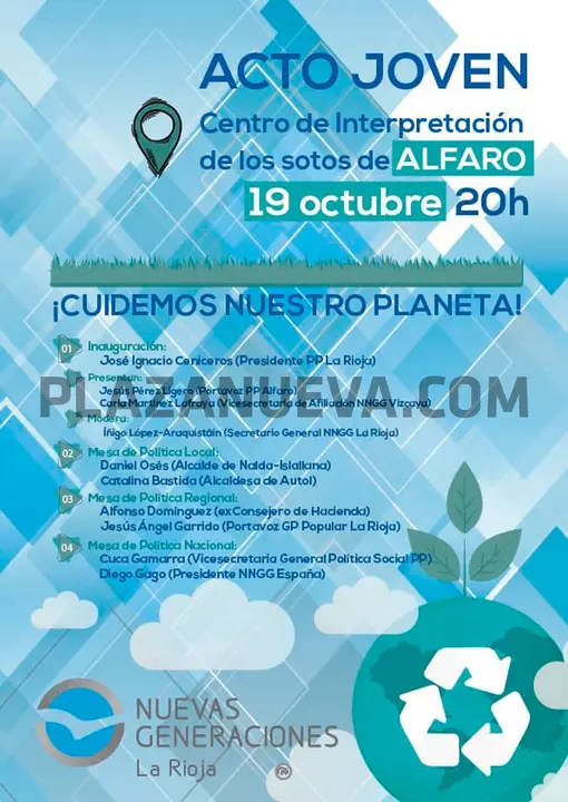 Acto joven en Alfaro de las Nuevas Generaciones de La Rioja