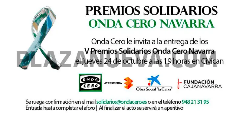 V Premios Solidarios Onda Cero Navarra en Pamplona
