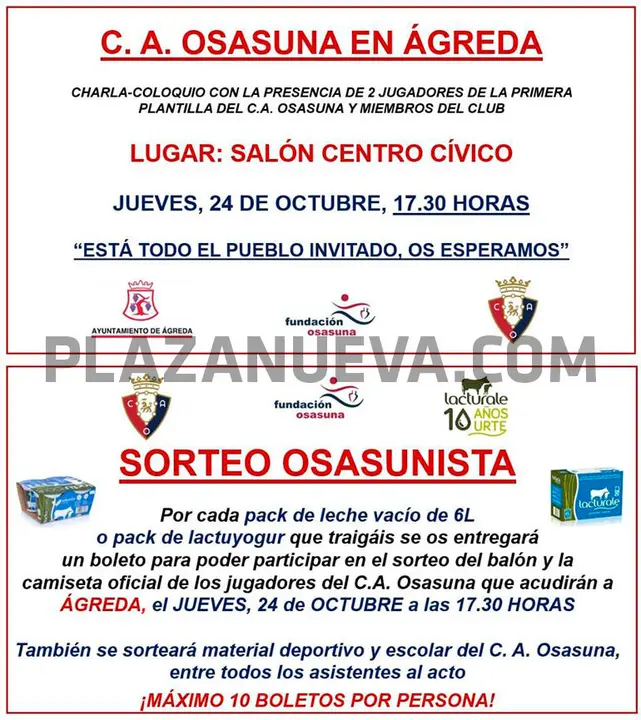 Charla-coloquio &lsquo;CA Osasuna en &Aacute;greda&rsquo;