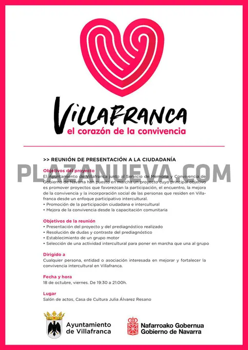 Presentaci&oacute;n de &lsquo;Villafranca, el coraz&oacute;n de la convivencia&rsquo;
