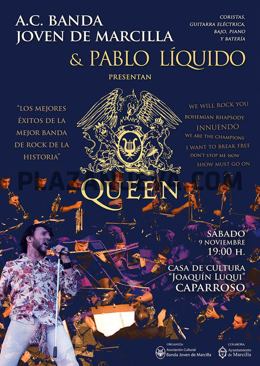 Actuación en Caparroso de la A.C. Banda Joven de Marcila & Pablo Líquido Queen