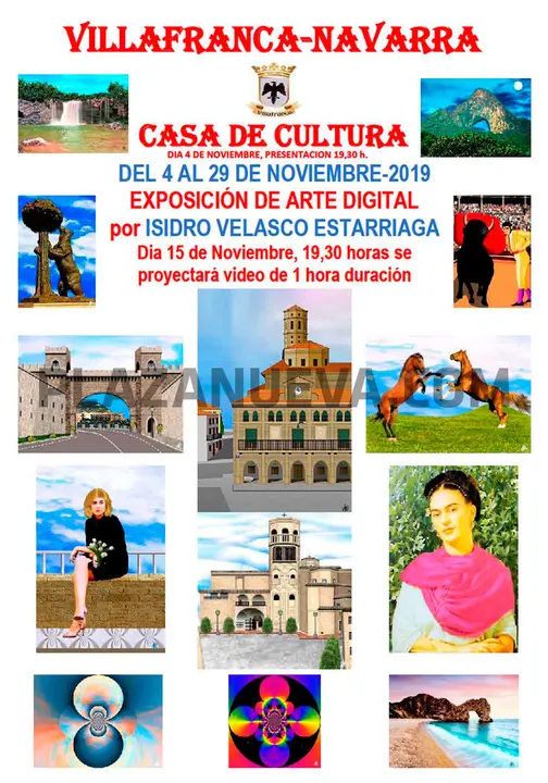 Exposici&oacute;n de arte digital en Villafranca de Isidro Velasco Estarriaga