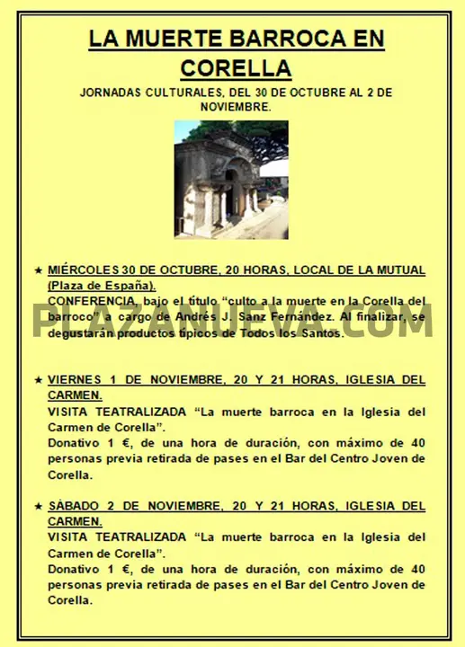 Jornadas culturales en Corella &lsquo;La muerte barroca en Corella&rsquo;