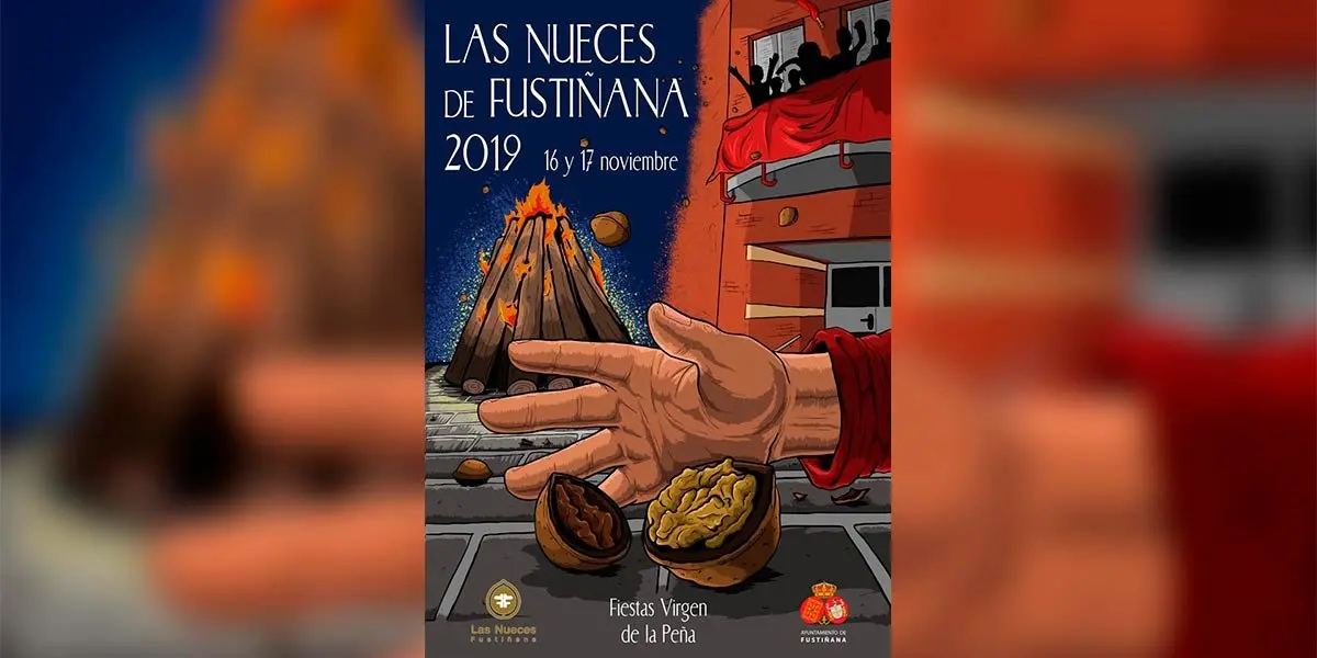Cartel de Las Nueces de Fusti&ntilde;ana, obra de Arturo Moreno, natural de Sevilla