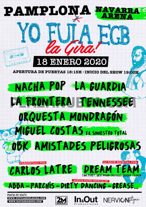 Yo fui a EGB la gira en Pamplona