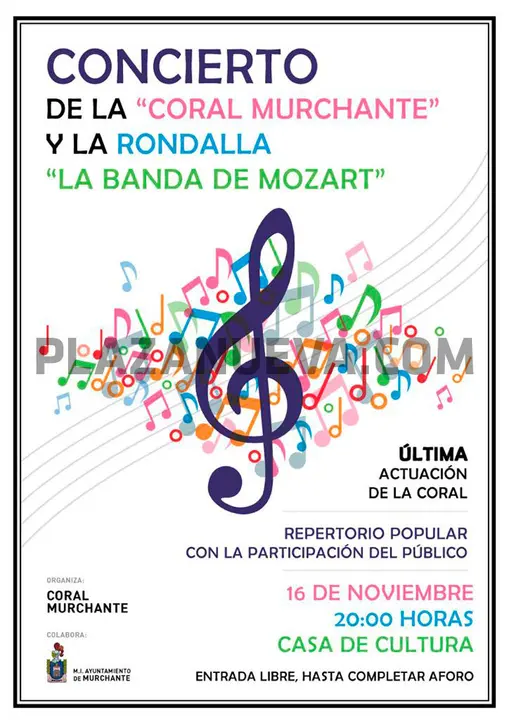 Concierto en Muchante de la Coral Murchante y la Rondalla La banda de Mozart