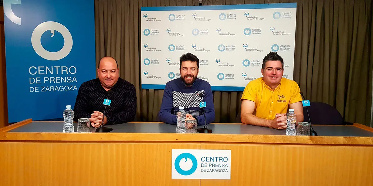Un momento de la rueda de prensa de presentación de la IX Semana Gastroalimentaria de las Cinco Villas