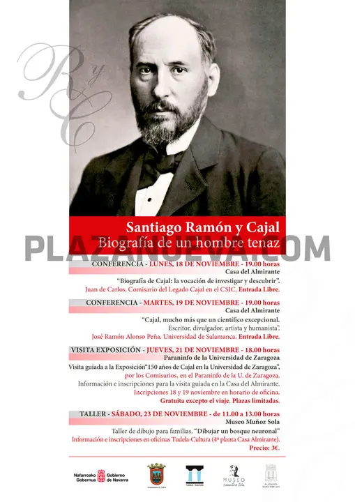 Ciclo en Tudela &lsquo;Santiago Ramón y Cajal, biografía de un hombre tenaz&rsquo;