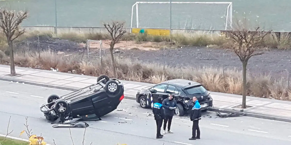 Accidente en el barrio de Lourdes