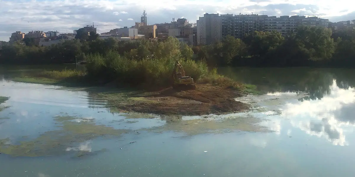 Trabajos en el río Ebro