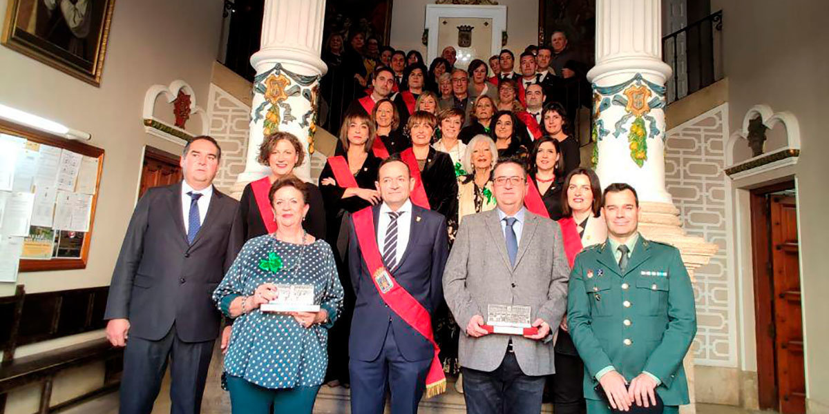 Los premiados del 'Ciudad de Tarazona' 2019 y las autoridades en la ceremonia