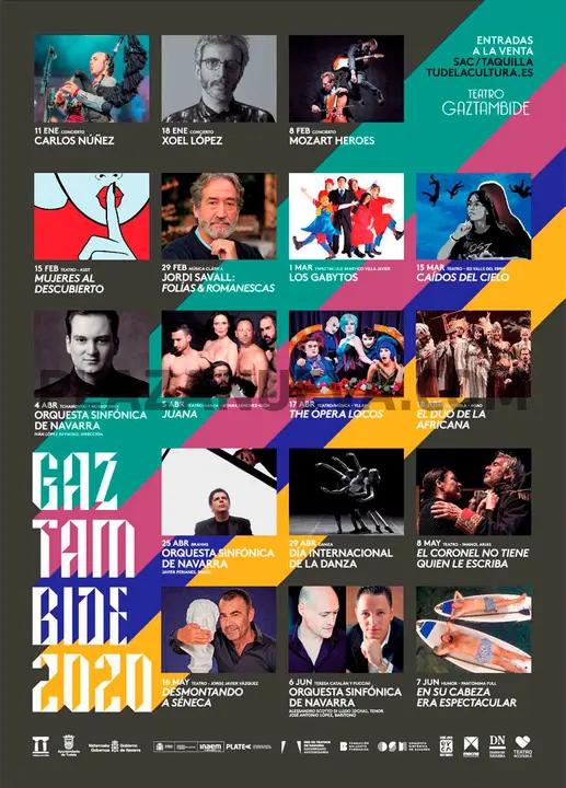 Programación enero-junio 2020 del Teatro Gaztambide de Tudela