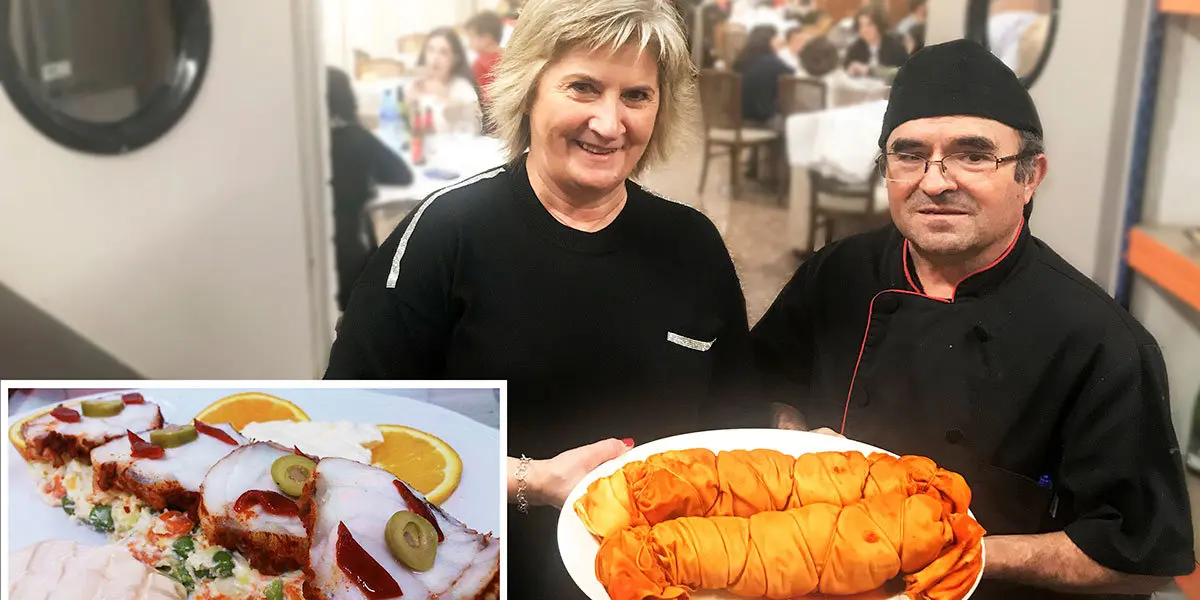 Chelo Lorente (gerente de La Parrilla) y Juan José Chueca (cocinero)