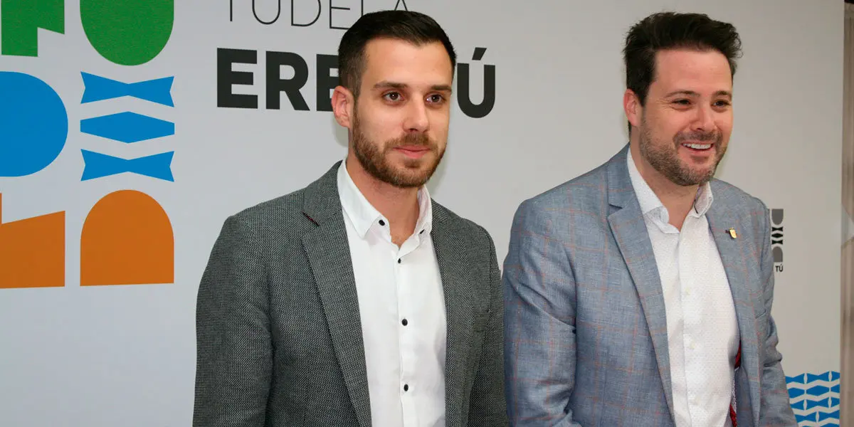 Zeus P&eacute;rez, concejal delegado de Ordenaci&oacute;n del Territorio y Alejandro Toquero, alcalde de Tudela