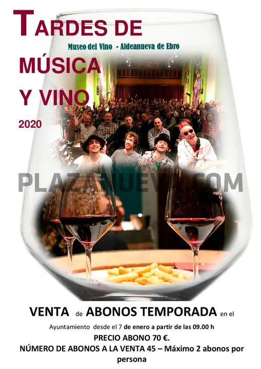 Tardes de M&uacute;sica y Vino 2020 en Aldeanueva de Ebro