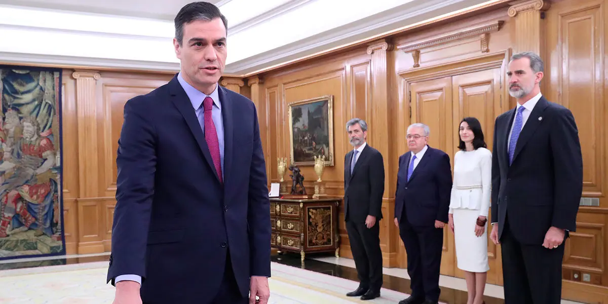 Pedro S&aacute;nchez jurando esta semana su cargo como Presidente de Espa&ntilde;a