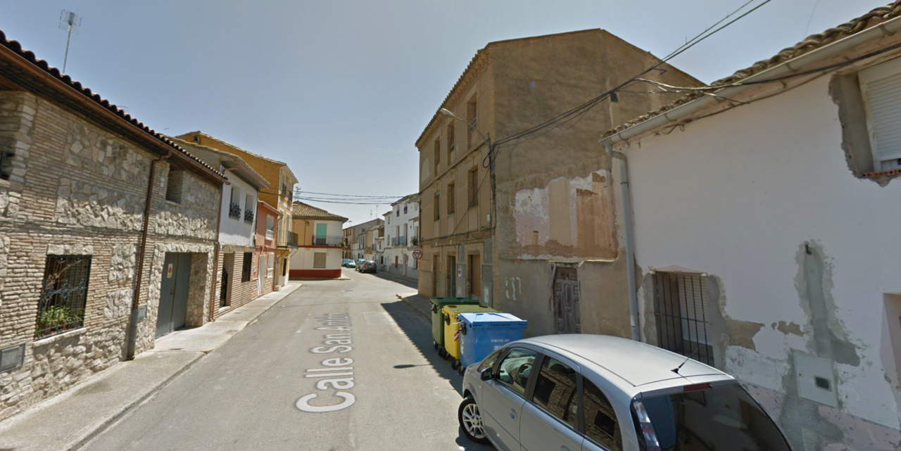 Calle San Ant&oacute;n de Bu&ntilde;uel donde se produjo el incendio