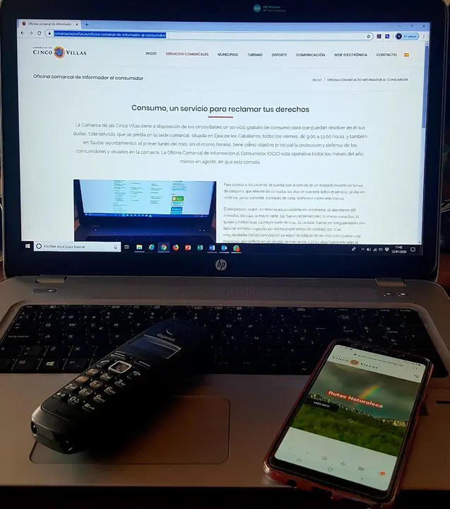 Las reclamaciones m&aacute;s frecuentes en la Oficina de Informaci&oacute;n al Consumidor de la Comarca de las Cinco Villas durante el pasado a&ntilde;o se han centrado en temas de telefon&iacute;a e internet