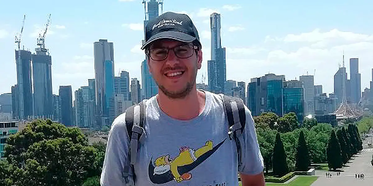 Javier Fr&iacute;as disfrutando de su experiencia australiana